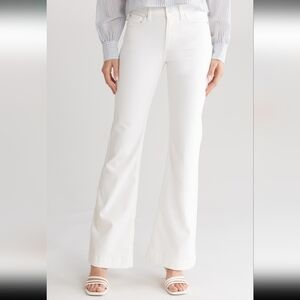 7 For All Mankind Tailorless Dojo White Wide Leg Jeans 28